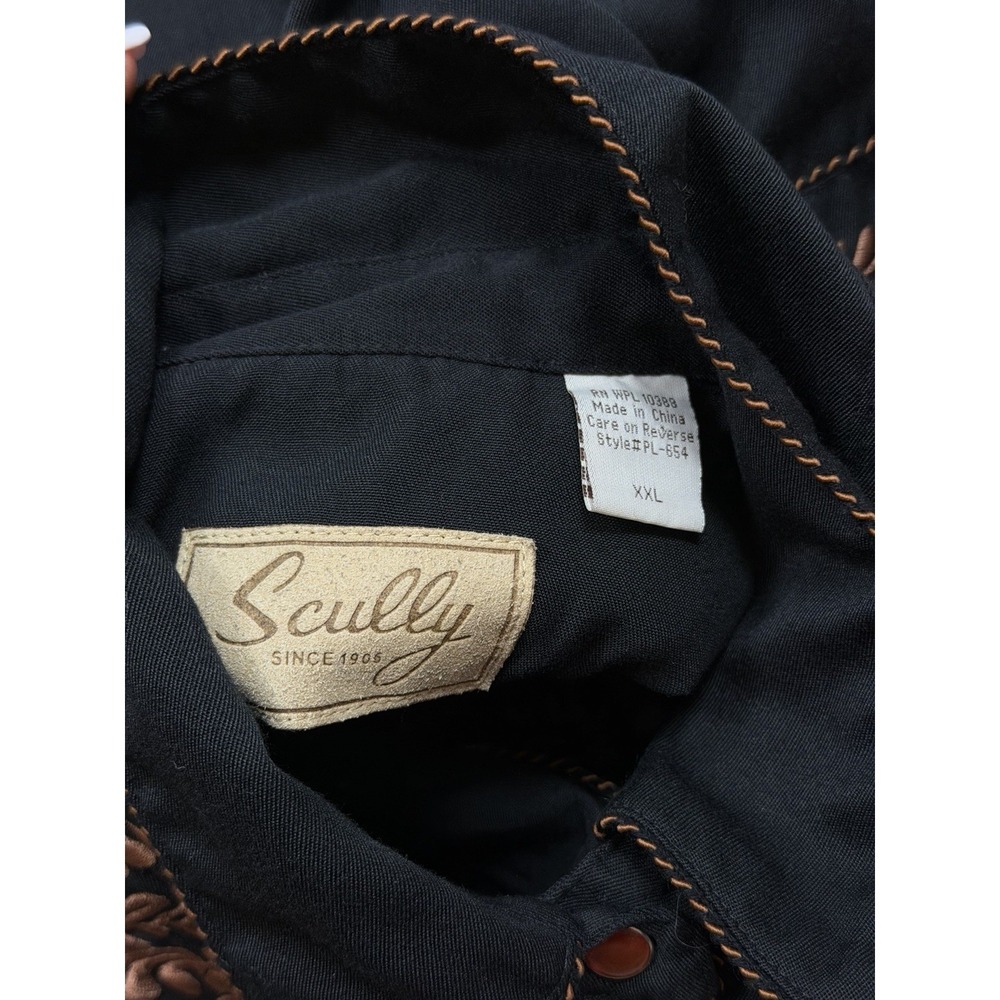 Scully Women's 2XL Floral Embroidered Western Black Shirt - PL-654 - Picture 9 of 9